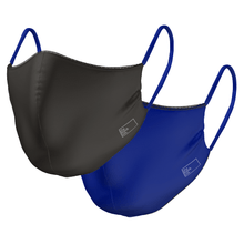 Load image into Gallery viewer, Black / Navy Face Mask - SANITIZED Antimicrobial Material - The Mask Life. 
